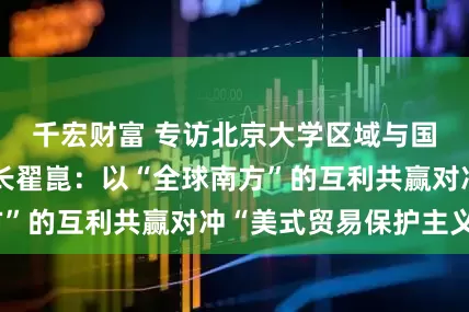 千宏财富 专访北京大学区域与国别研究院副院长翟崑：以“全球南方”的互利共赢对冲“美式贸易保护主义”
